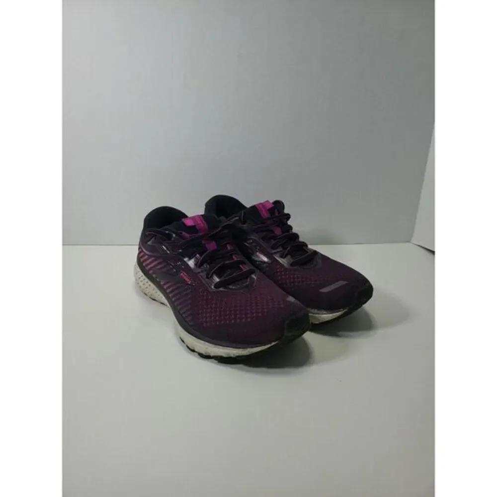 Brooks Ghost 12 1203051B063 Running Shoes Women's‎ Size 7.5 Black/Plum Medium B.